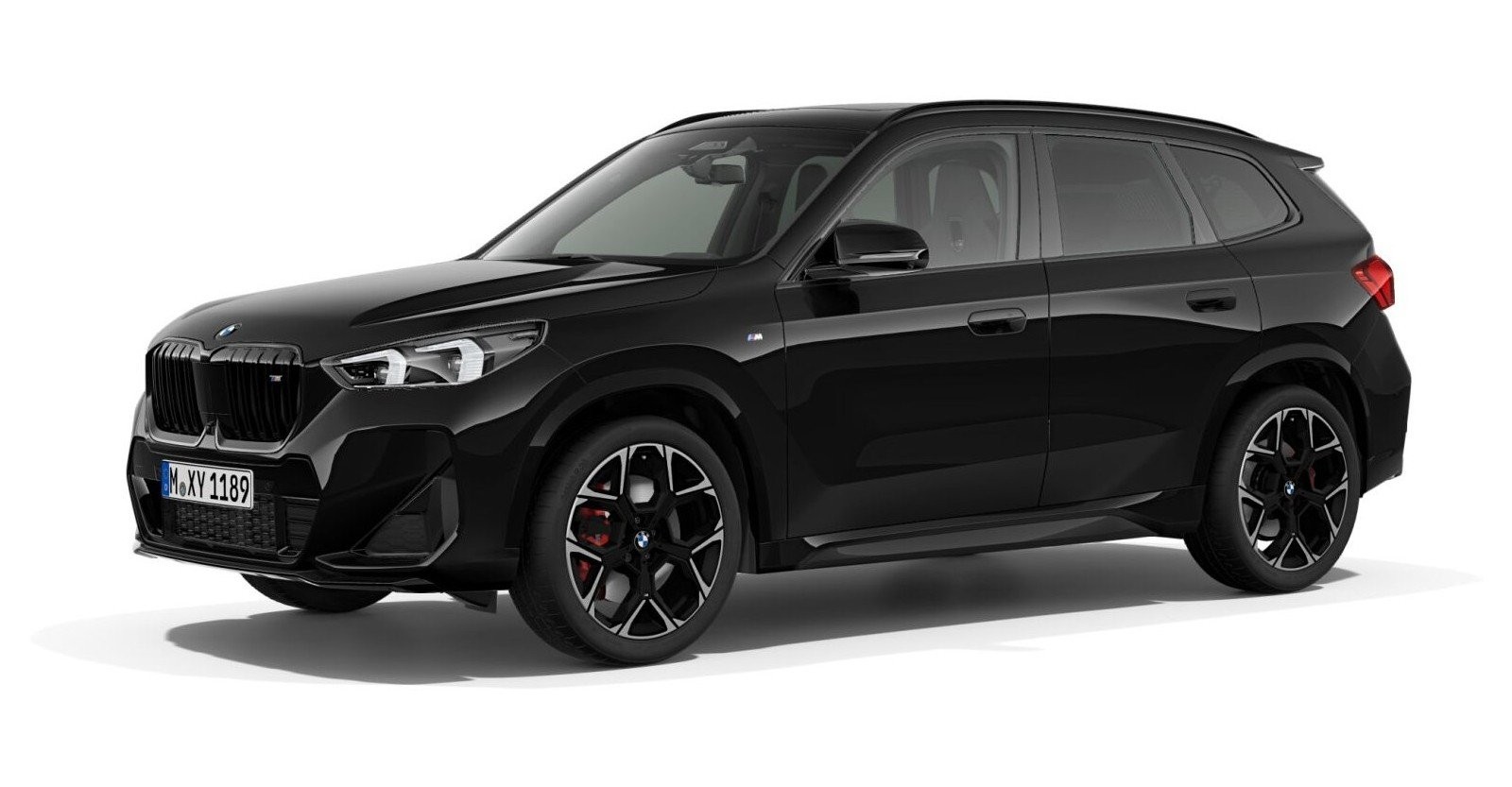 BMW X1 M35i xDrive in Schwarz von vorne BMW X1 M35i xDrive in Schwarz von vorne