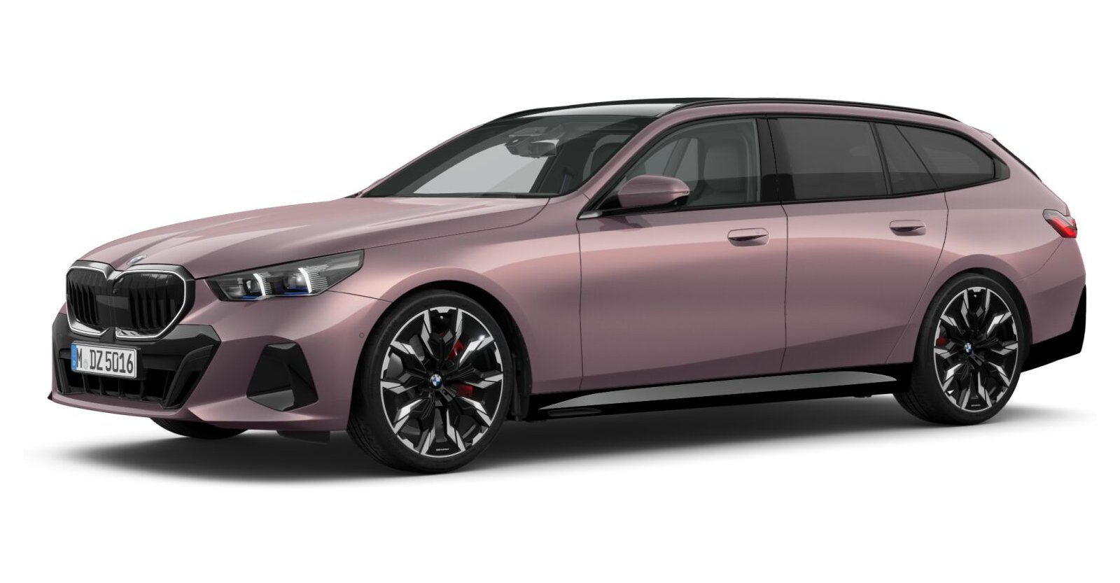 BMW 540d xDrive Touring in Lila von vorne