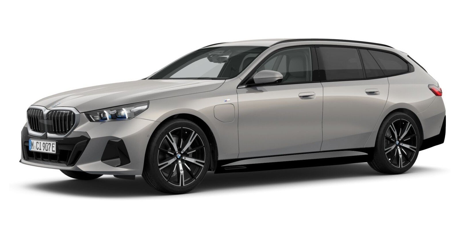 BMW 530e xDrive Touring in Grau von vorne BMW 530e xDrive Touring in Grau von vorne