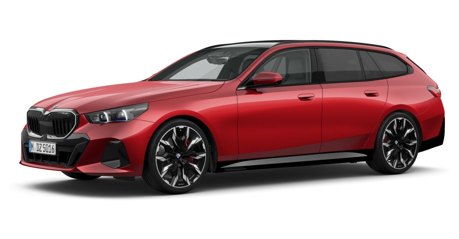 BMW 540d xDrive Touring in Rot von vorne BMW 540d xDrive Touring in Rot von vorne