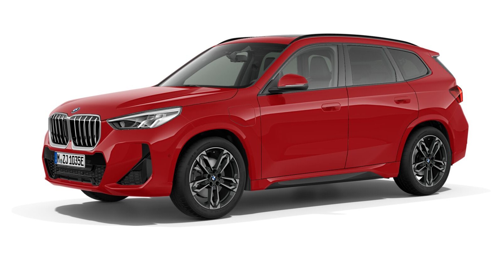 BMW X1 xDrive30e in Rot von vorne