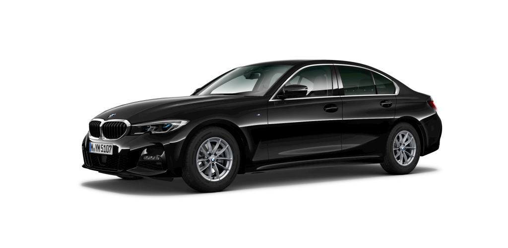 BMW BMW 3er in Schwarz von vorne