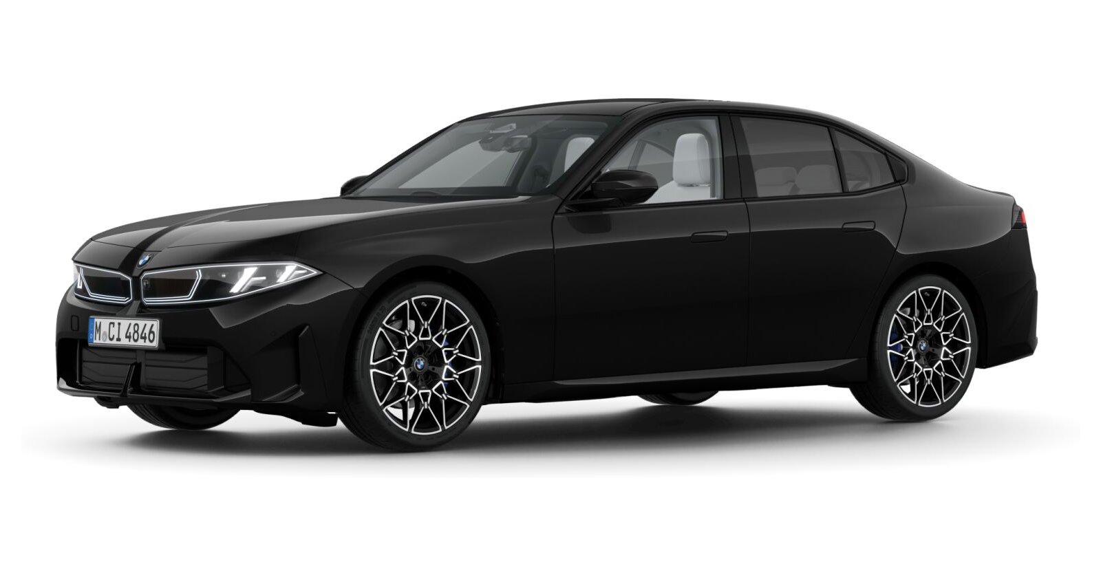 BMW 320 Limousine in Schwarz von vorne BMW 320 Limousine in Schwarz von vorne