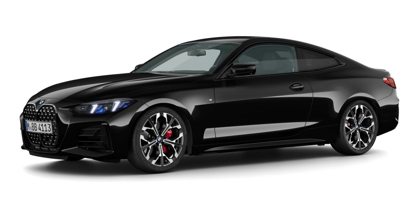 BMW 420i Coupé in Schwarz von vorne BMW 420i Coupé in Schwarz von vorne
