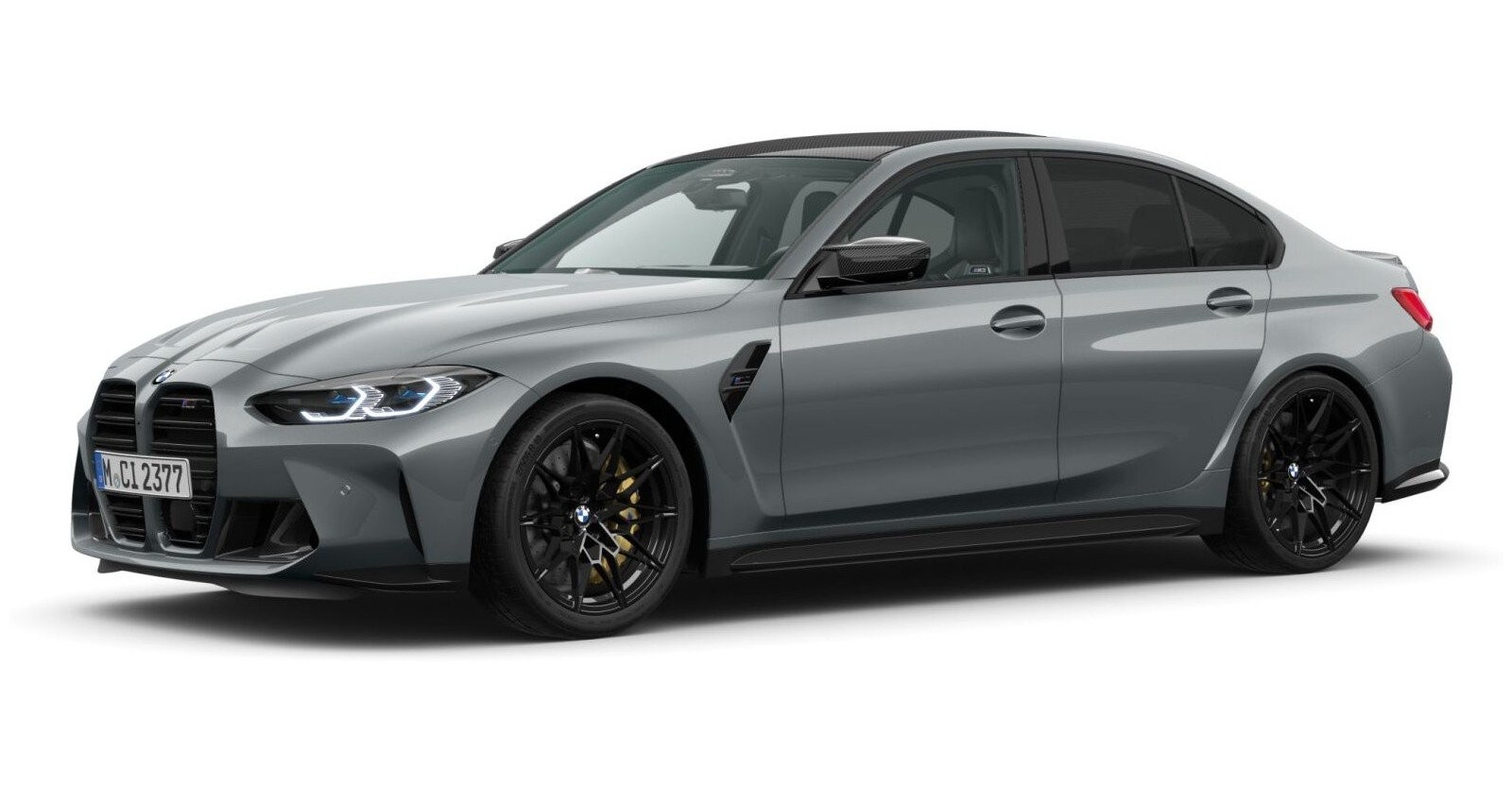 BMW M3 Competition Limousine mit M xDrive in Grau von vorne BMW M3 Competition Limousine mit M xDrive in Grau von vorne