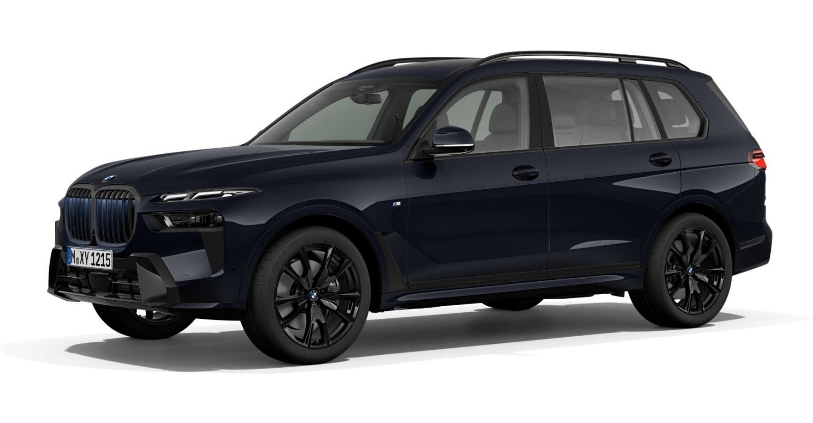 BMW X7 xDrive40d in Schwarz von vorne