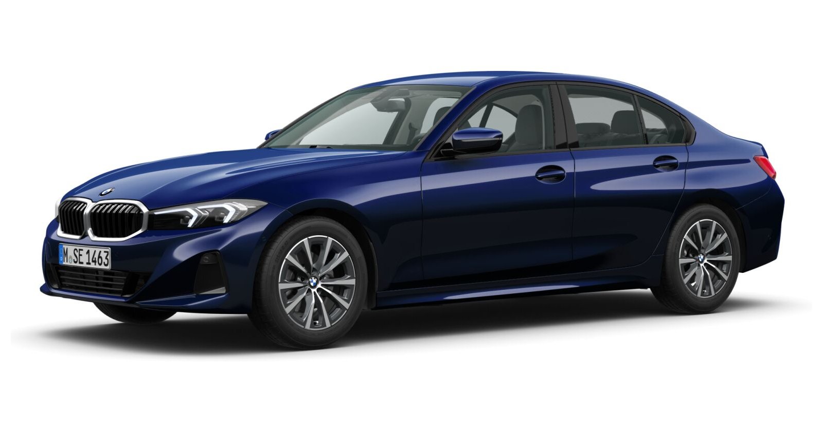 BMW 330d xDrive Limousine in Blau von vorne BMW 330d xDrive Limousine in Blau von vorne