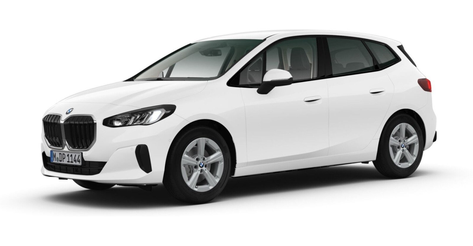 BMW 216i Active Tourer in Weiß von vorne BMW 216i Active Tourer in Weiß von vorne