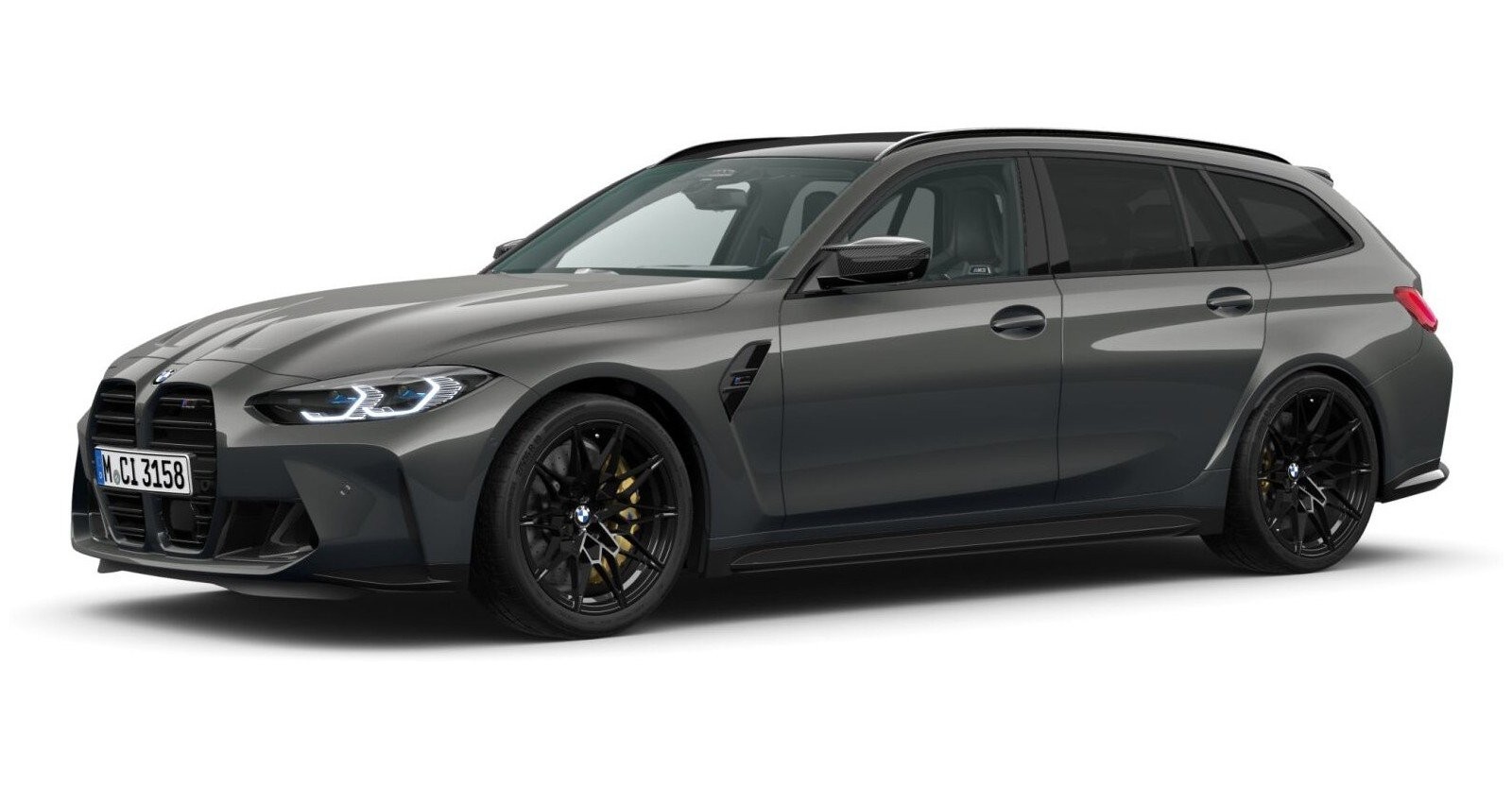 BMW M3 Competition Touring mit M xDrive in Grau von vorne BMW M3 Competition Touring mit M xDrive in Grau von vorne