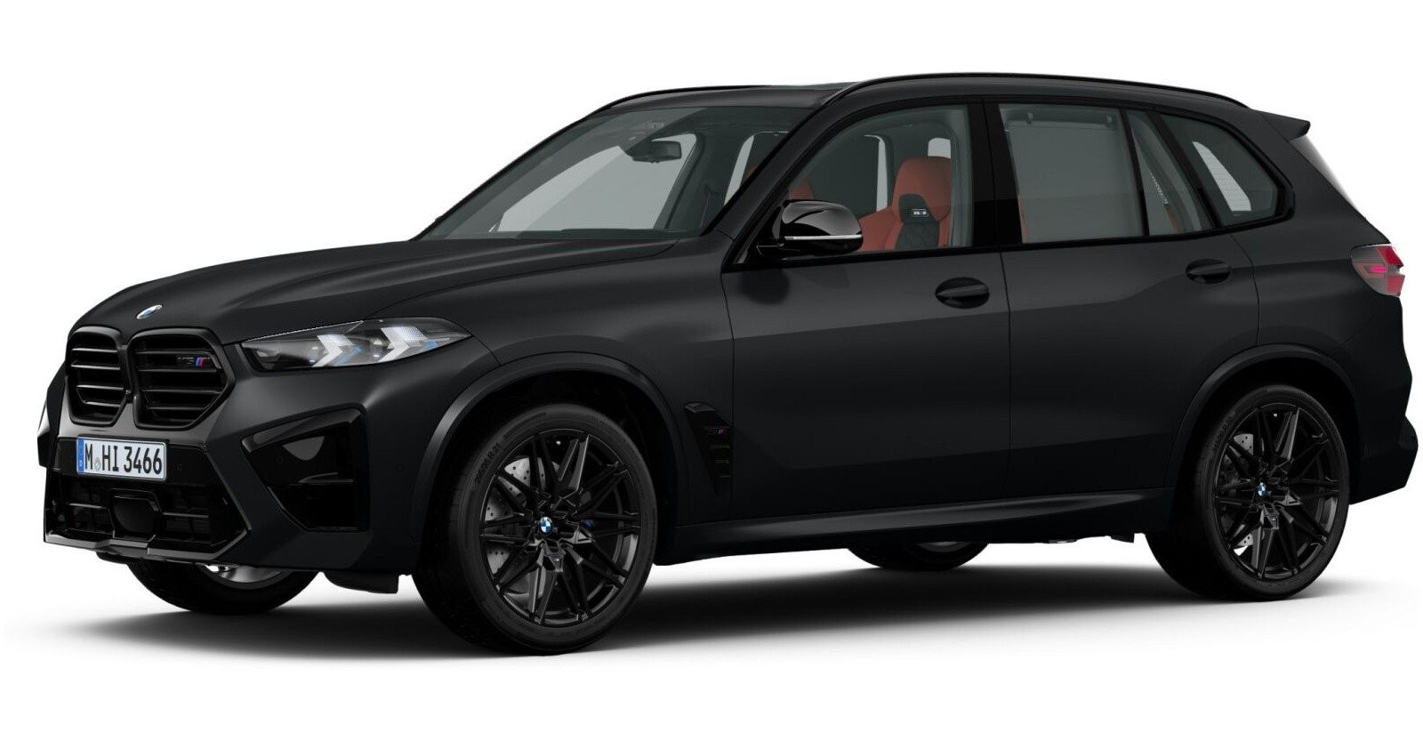 BMW X5 M Competition in Schwarz von vorne