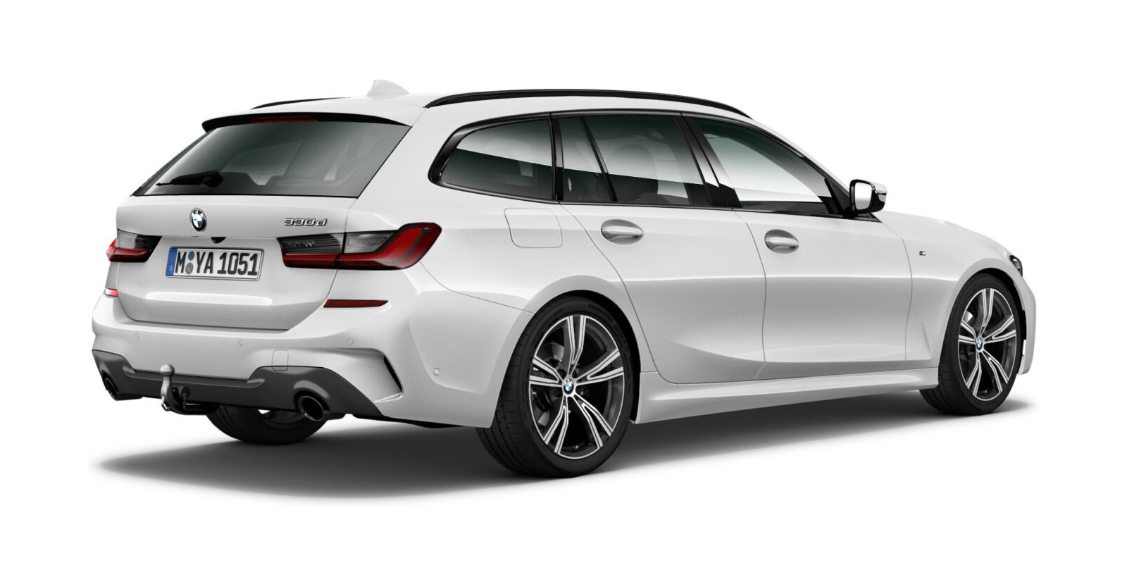 BMW BMW 3er in Weiß von hinten BMW BMW 3er in Weiß von hinten
