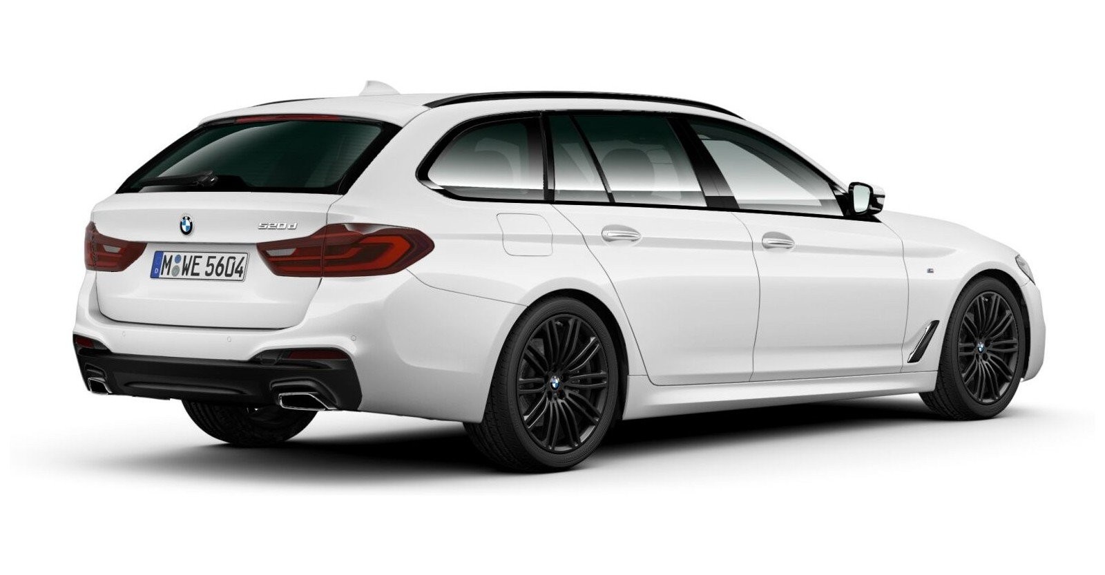 BMW BMW 5er in Weiß von hinten BMW BMW 5er in Weiß von hinten