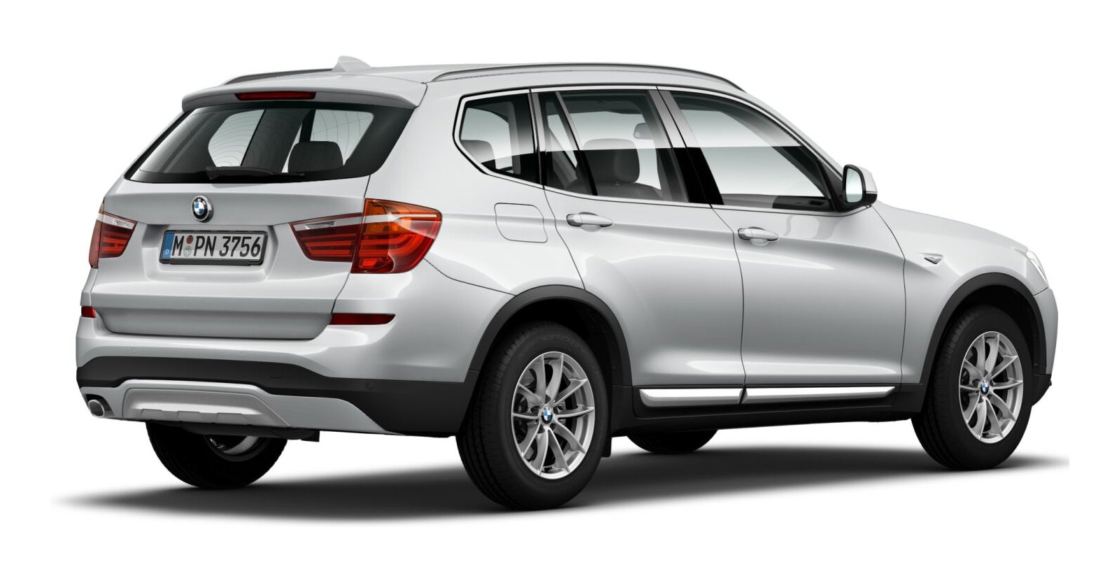 BMW BMW X in Silber von hinten BMW BMW X in Silber von hinten
