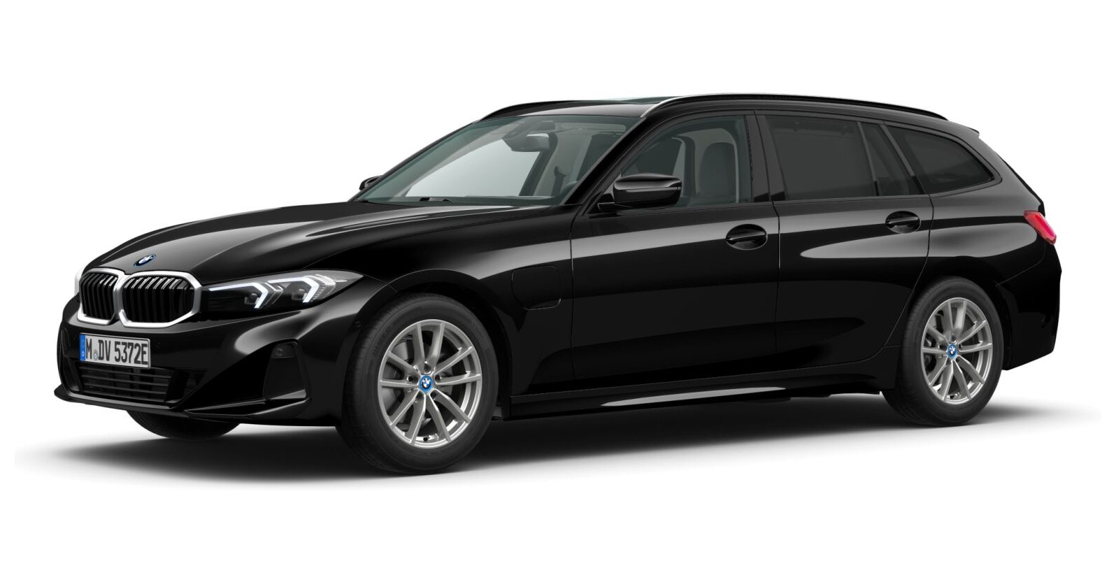 BMW BMW 3er in Schwarz von vorne BMW BMW 3er in Schwarz von vorne