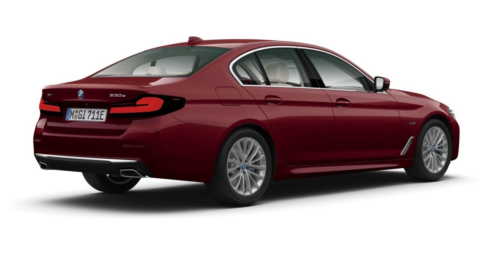 BMW BMW 5er in Rot von hinten BMW BMW 5er in Rot von hinten
