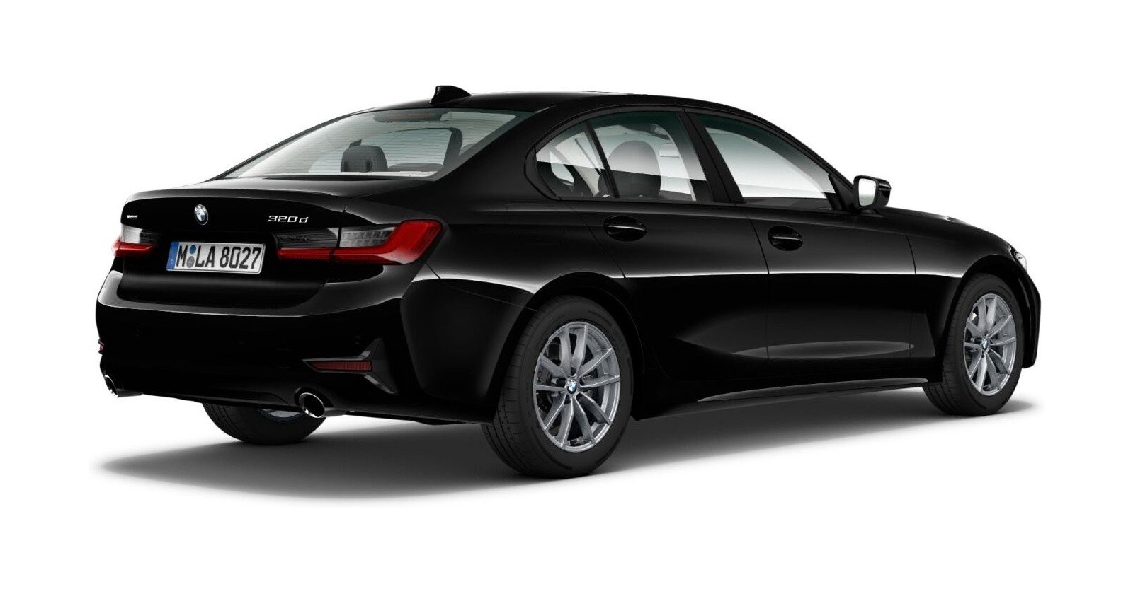 BMW BMW 3er in Schwarz von hinten BMW BMW 3er in Schwarz von hinten