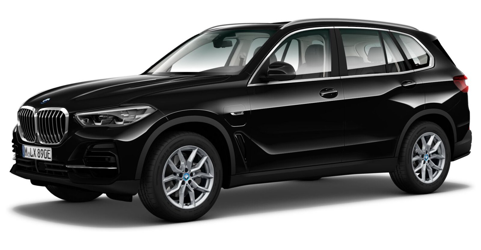 BMW X5 xDrive45e in Schwarz von vorne BMW X5 xDrive45e in Schwarz von vorne