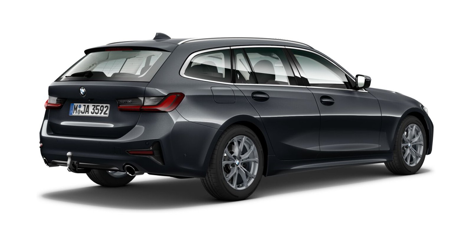 BMW BMW 3er in Grau von hinten BMW BMW 3er in Grau von hinten