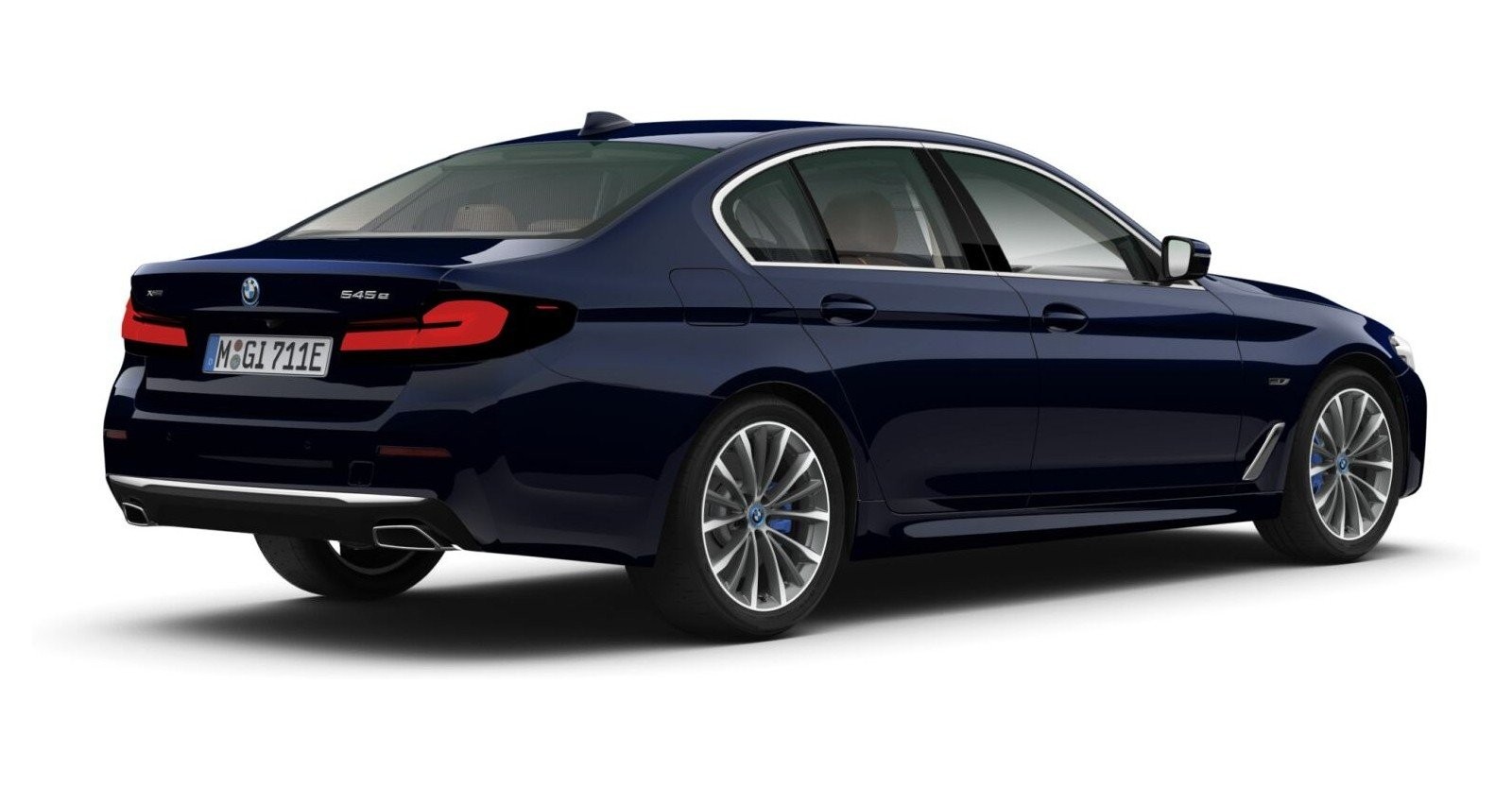 BMW BMW 5er in Blau von hinten BMW BMW 5er in Blau von hinten