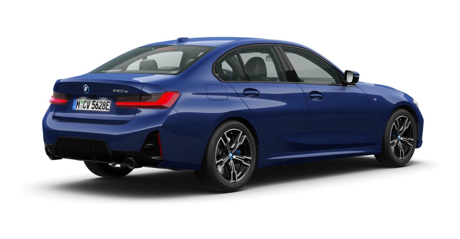 BMW BMW 3er in Blau von hinten BMW BMW 3er in Blau von hinten