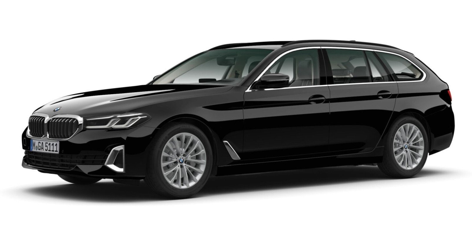 BMW BMW 5er in Schwarz von vorne BMW BMW 5er in Schwarz von vorne