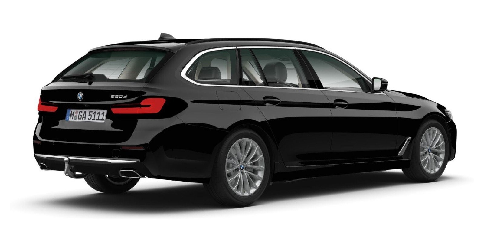 BMW BMW 5er in Schwarz von hinten BMW BMW 5er in Schwarz von hinten