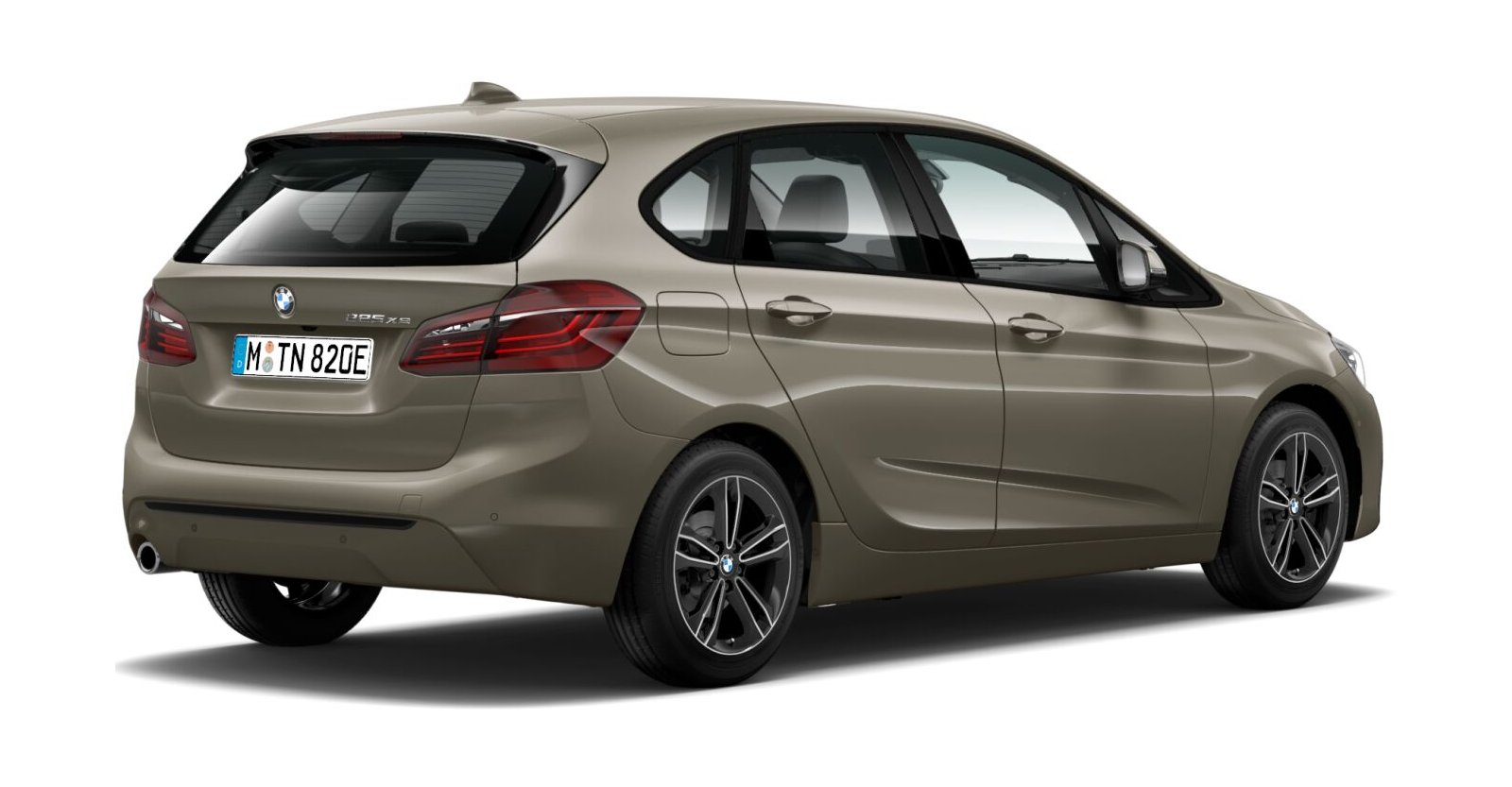BMW BMW 2er in Beige von hinten BMW BMW 2er in Beige von hinten