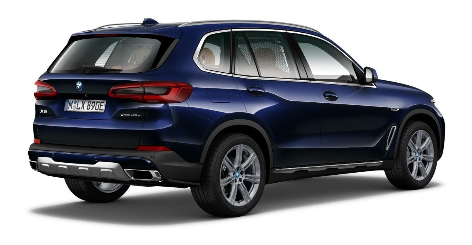 BMW BMW X in Blau von hinten BMW BMW X in Blau von hinten