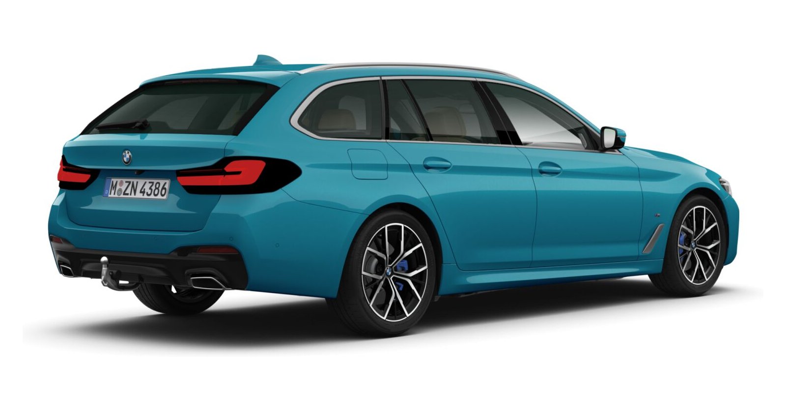 BMW BMW 5er in Blau von hinten BMW BMW 5er in Blau von hinten