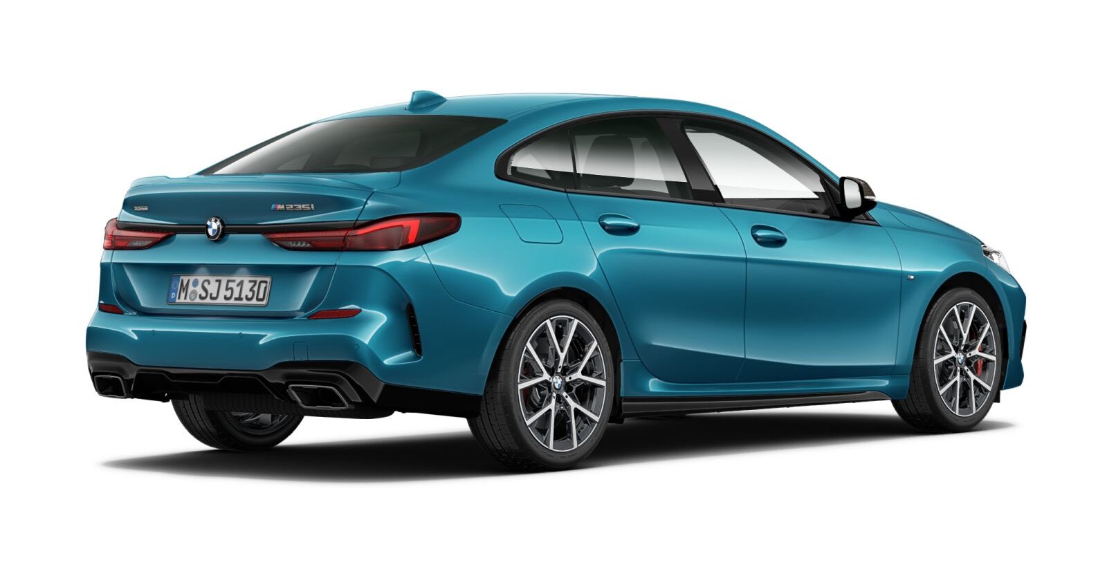 BMW BMW 2er in Blau von hinten BMW BMW 2er in Blau von hinten