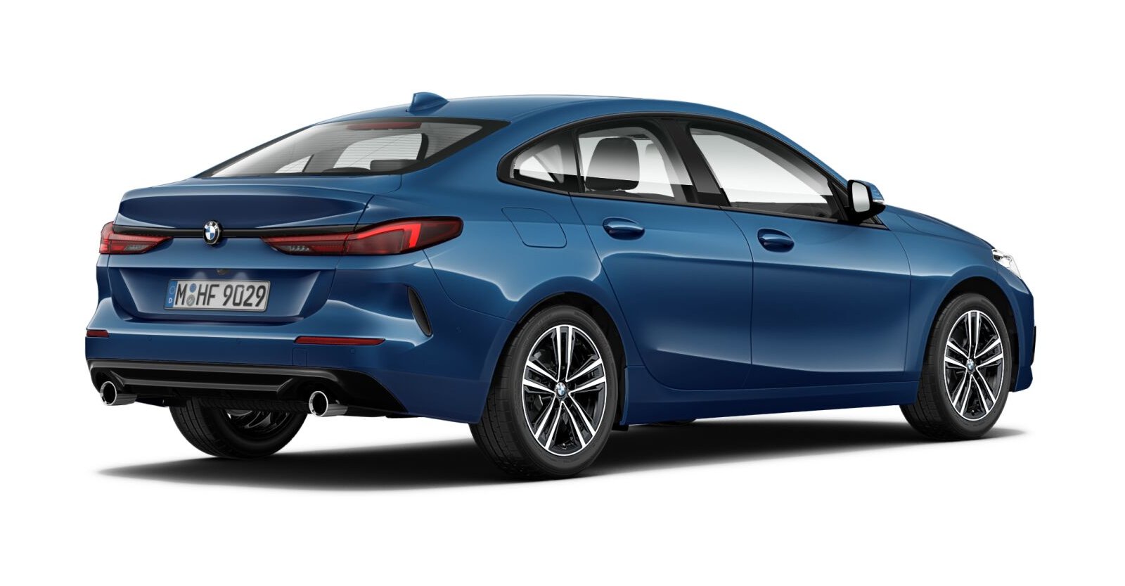 BMW BMW 2er in Blau von hinten BMW BMW 2er in Blau von hinten
