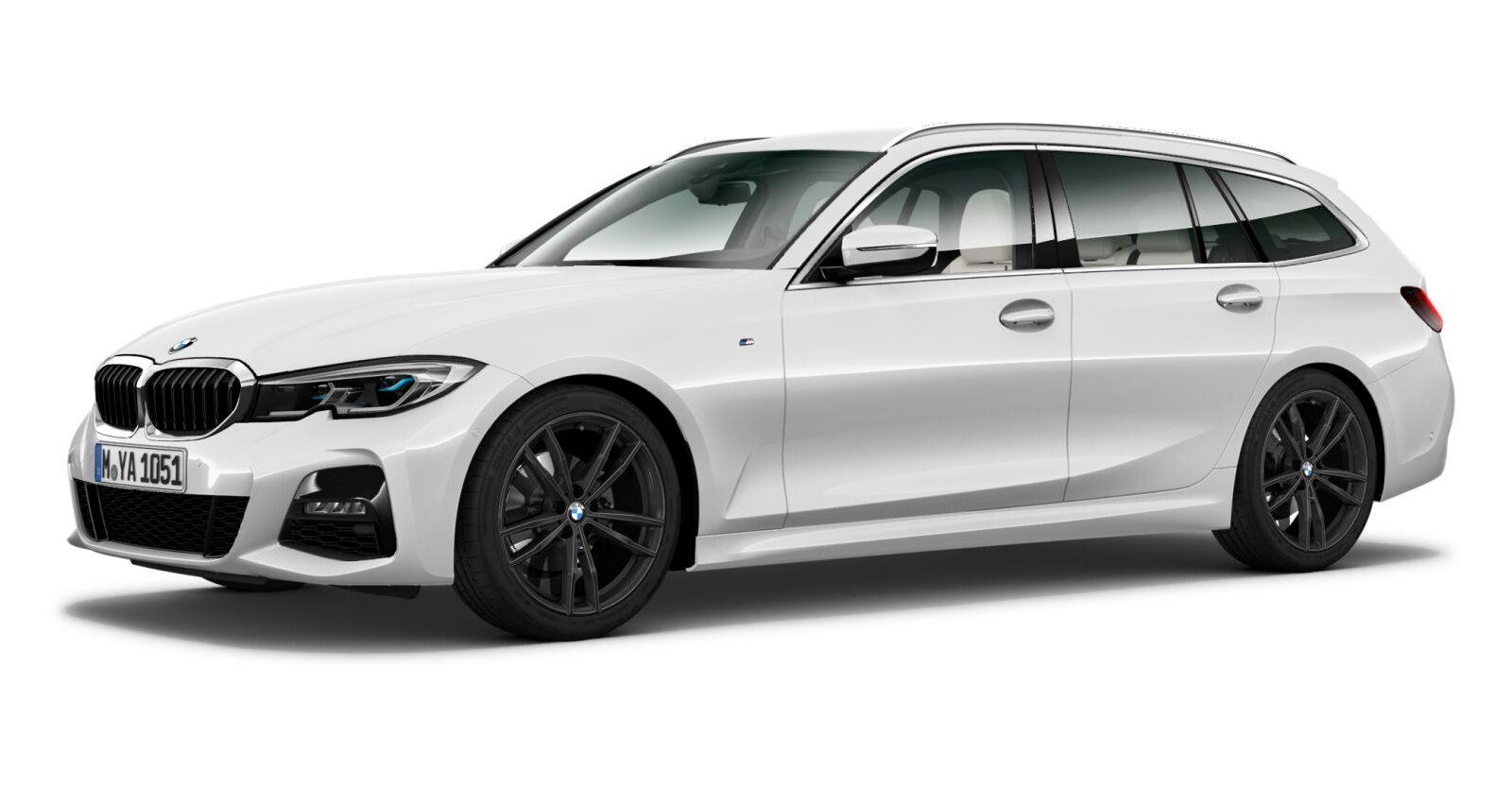 BMW BMW 3er in Weiß von vorne BMW BMW 3er in Weiß von vorne