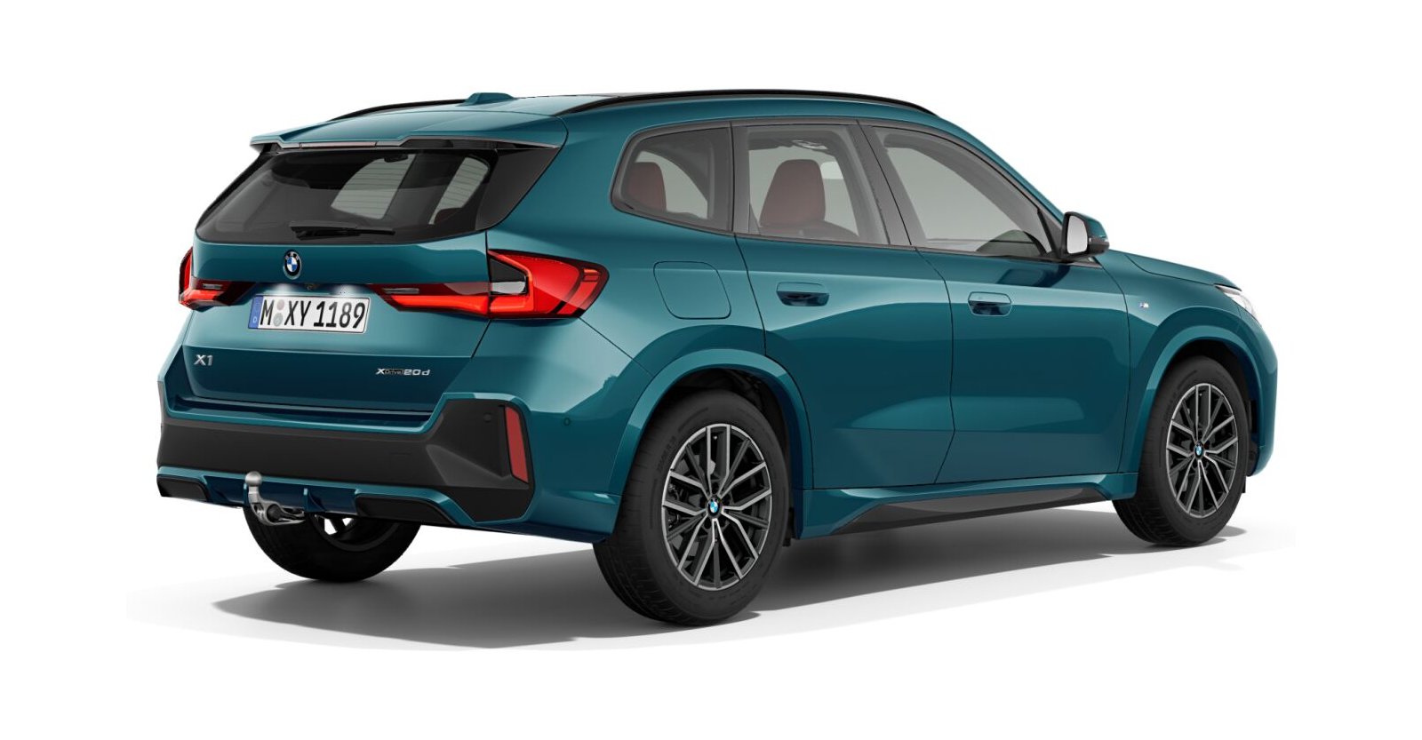 BMW BMW X in Blau von hinten BMW BMW X in Blau von hinten