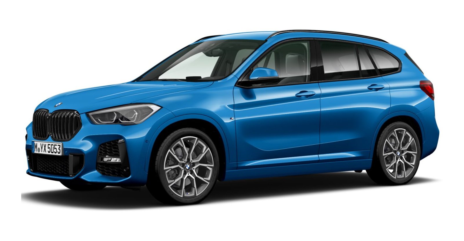 BMW X1 xDrive20d in Blau von vorne BMW X1 xDrive20d in Blau von vorne