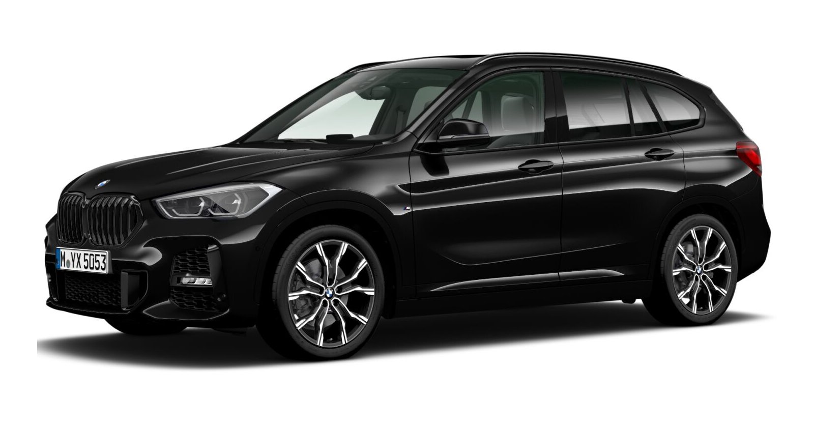 BMW X1 xDrive20d in Schwarz von vorne