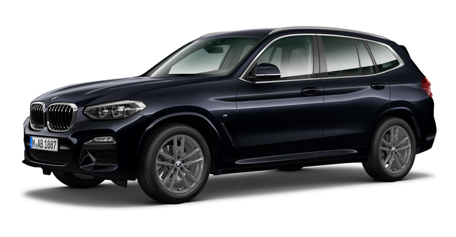 BMW X3 xDrive20d in Schwarz von vorne
