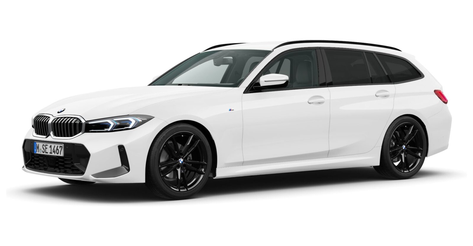 BMW 320d Touring in Weiß von vorne