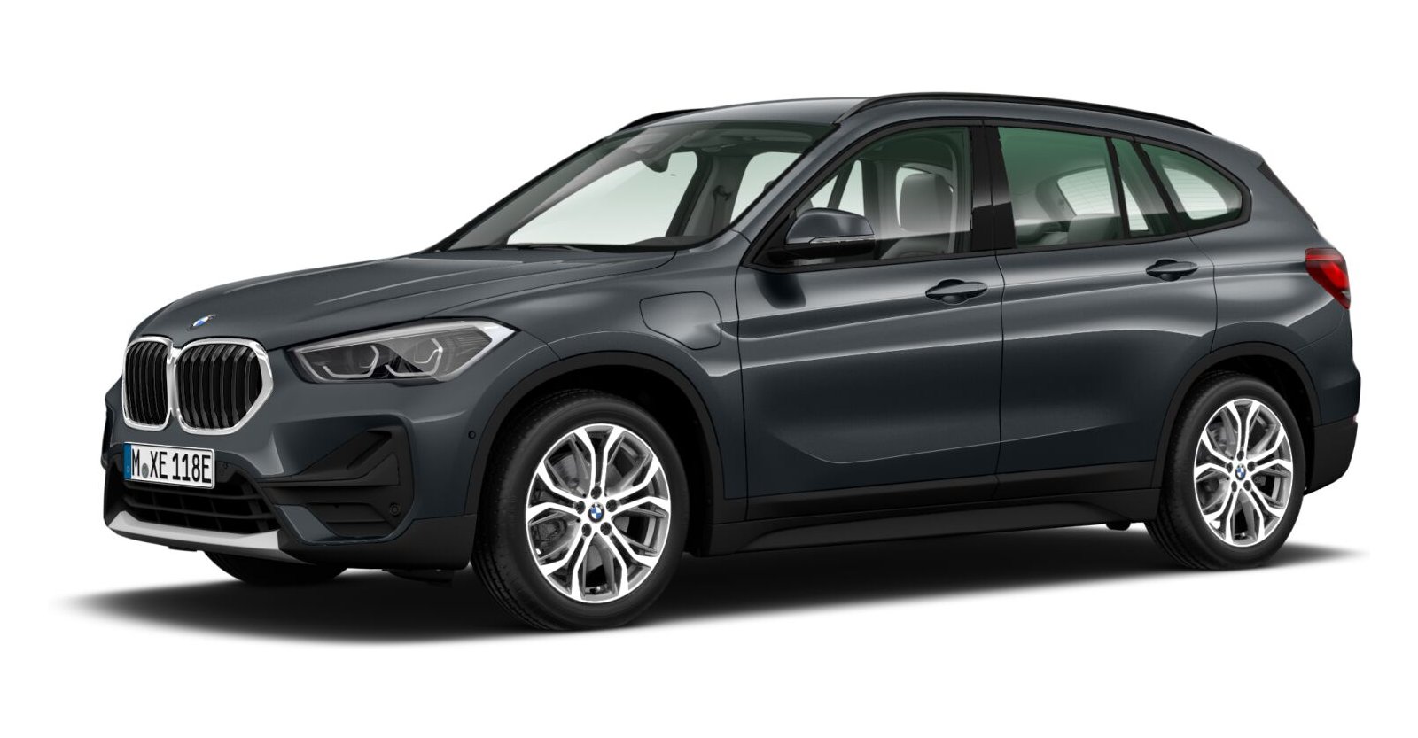 BMW X1 xDrive25e in Grau von vorne BMW X1 xDrive25e in Grau von vorne
