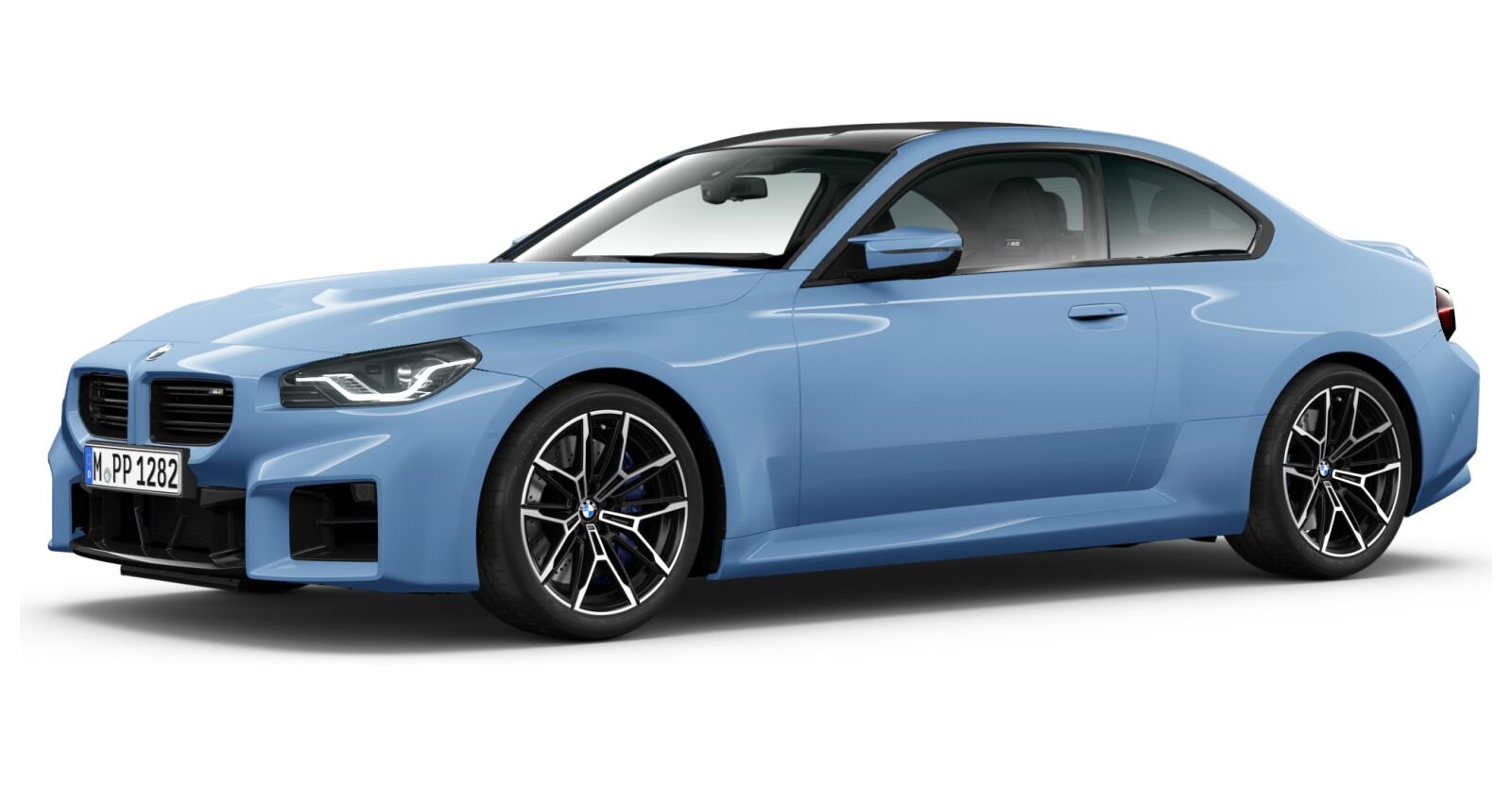 BMW M2 Coupé in Blau von vorne