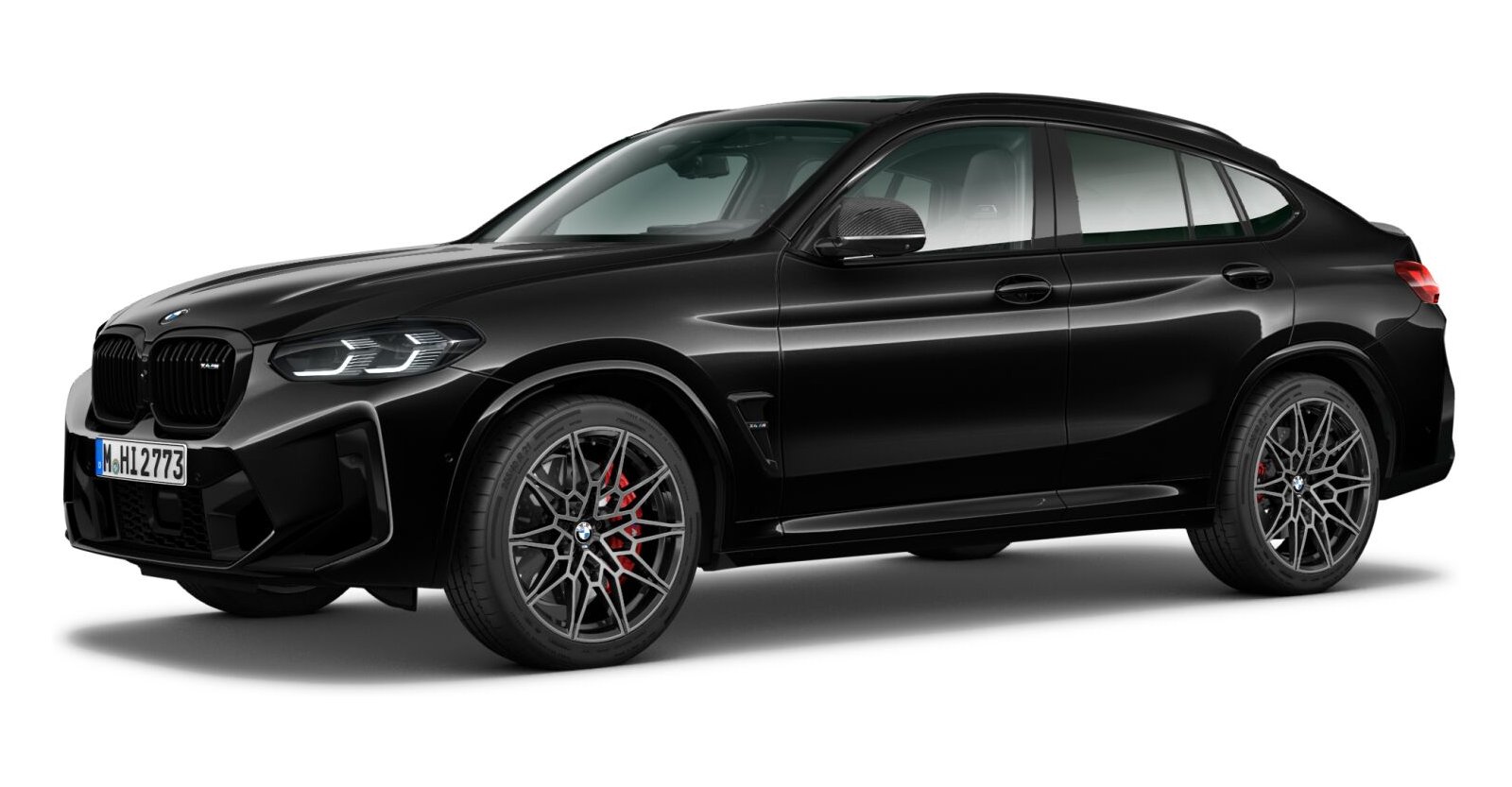 BMW X4 M Competition in Schwarz von vorne BMW X4 M Competition in Schwarz von vorne
