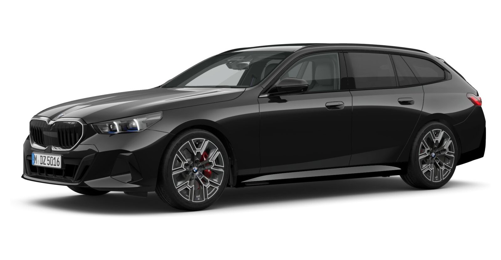 BMW 540d xDrive Touring in Schwarz von vorne BMW 540d xDrive Touring in Schwarz von vorne