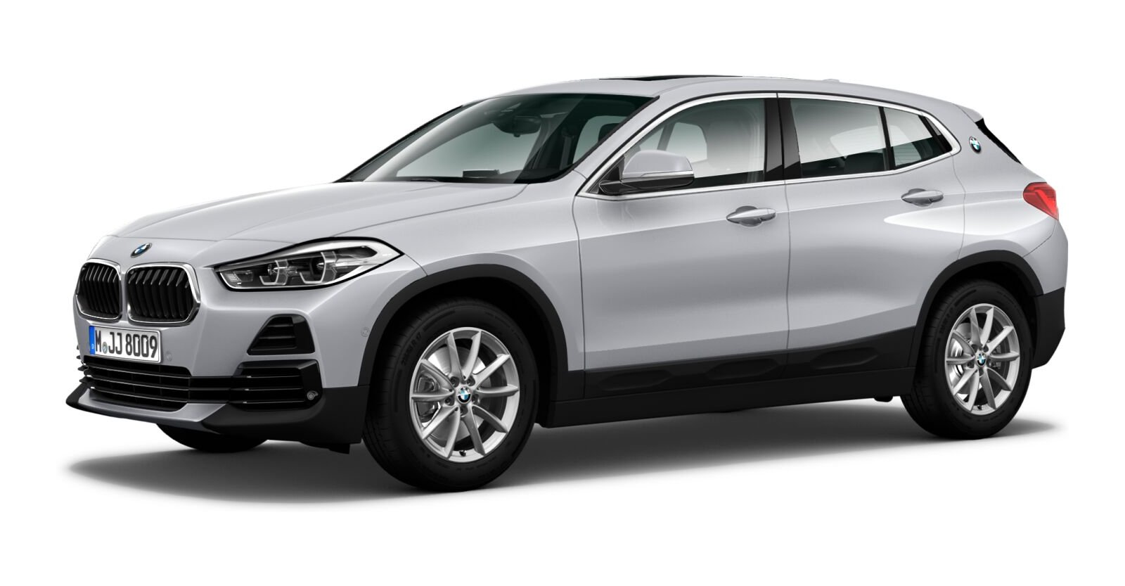 BMW X2 xDrive20d in Silber von vorne