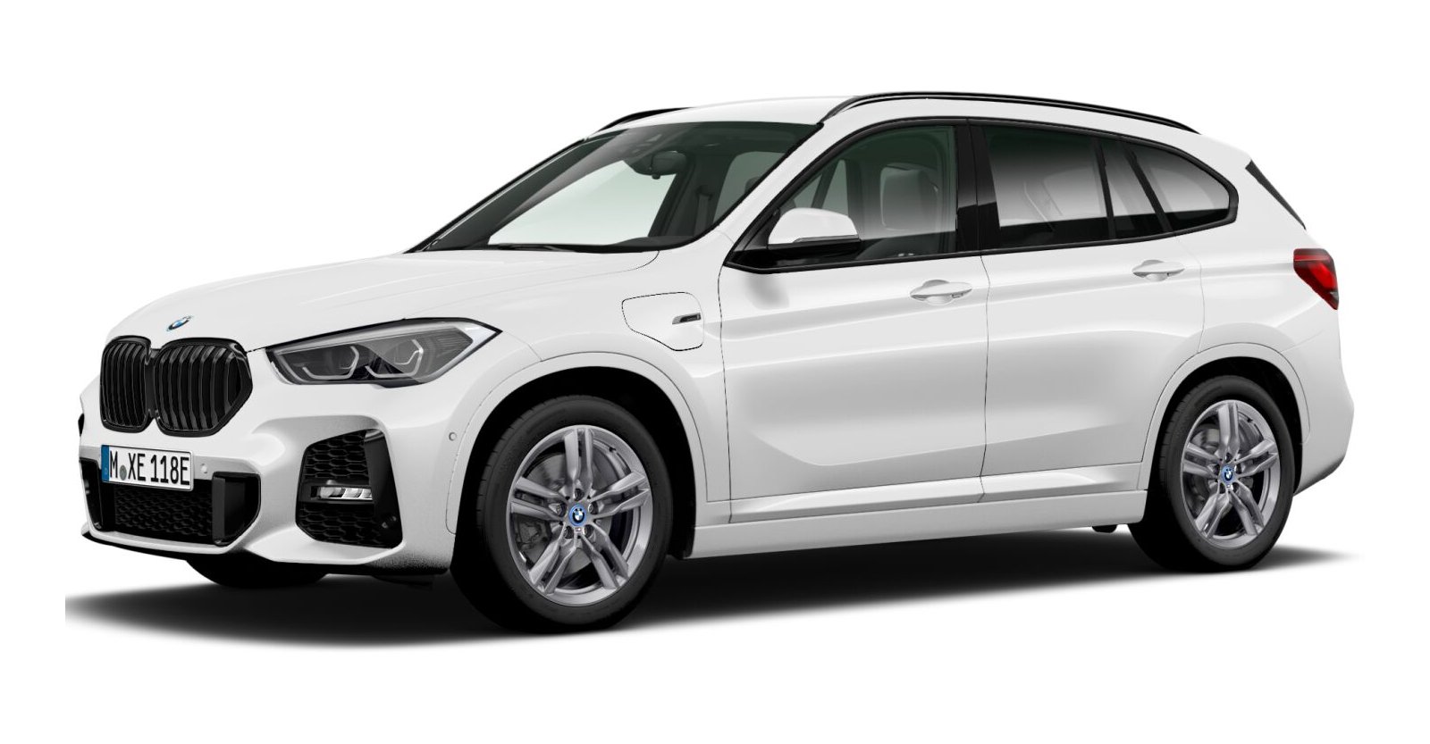 BMW X1 xDrive25e in Weiß von vorne