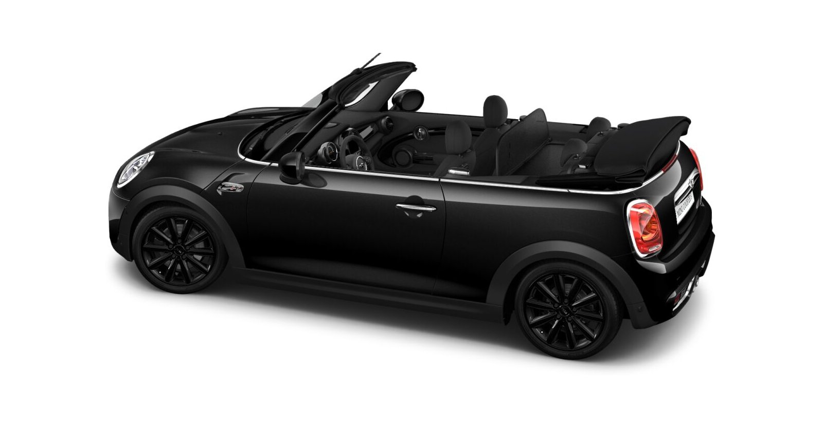 MINI MINI Cabrio in Schwarz von hinten MINI MINI Cabrio in Schwarz von hinten