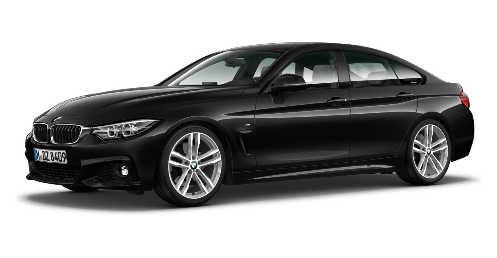 BMW 440i Gran Coupé in Schwarz von vorne