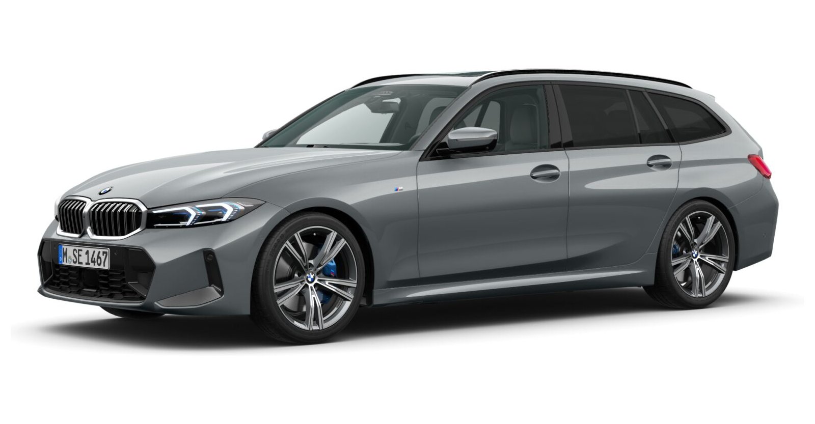 BMW 320d xDrive Touring in Grau von vorne BMW 320d xDrive Touring in Grau von vorne