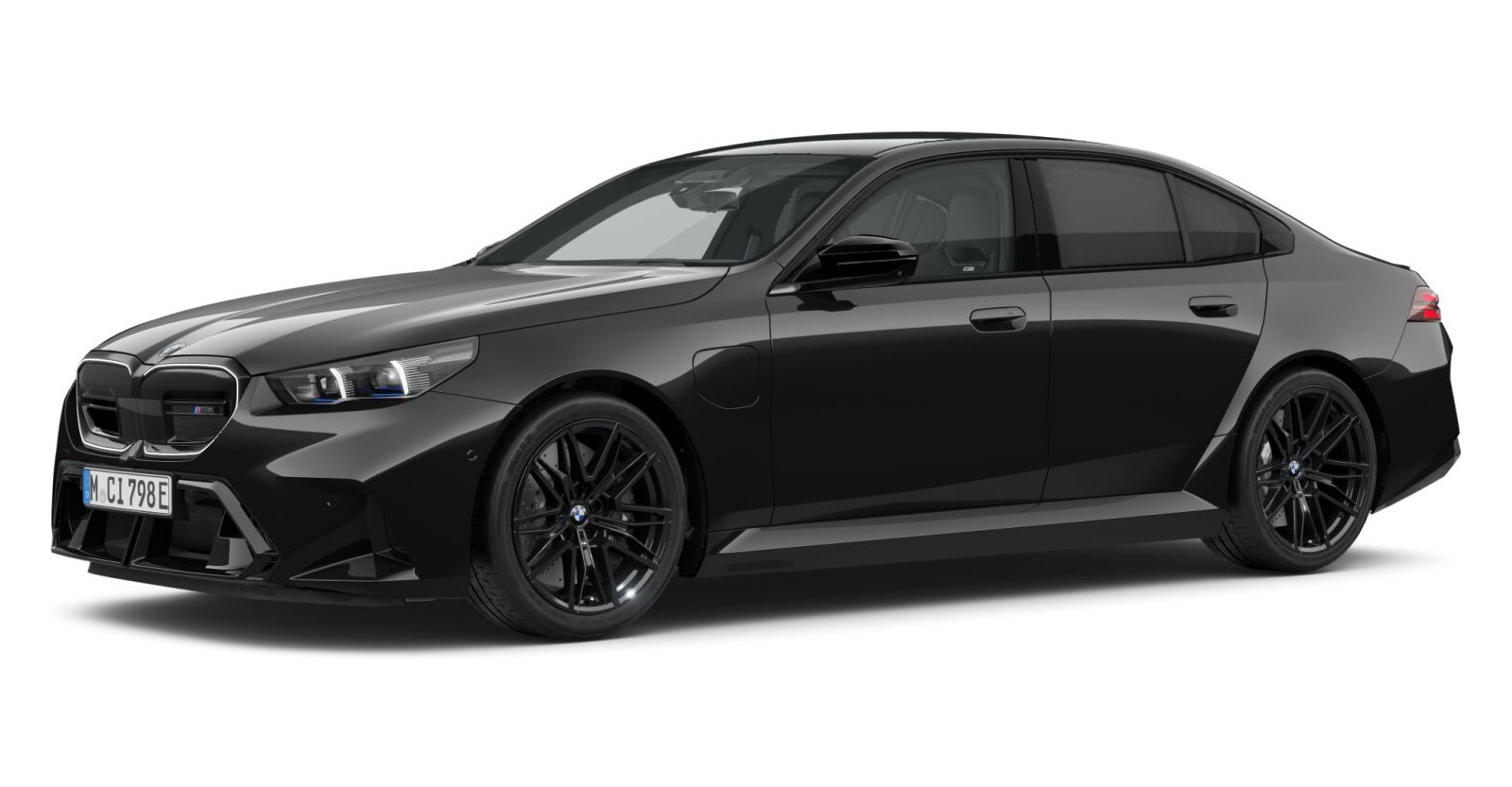 BMW M5 Limousine in Schwarz von vorne BMW M5 Limousine in Schwarz von vorne