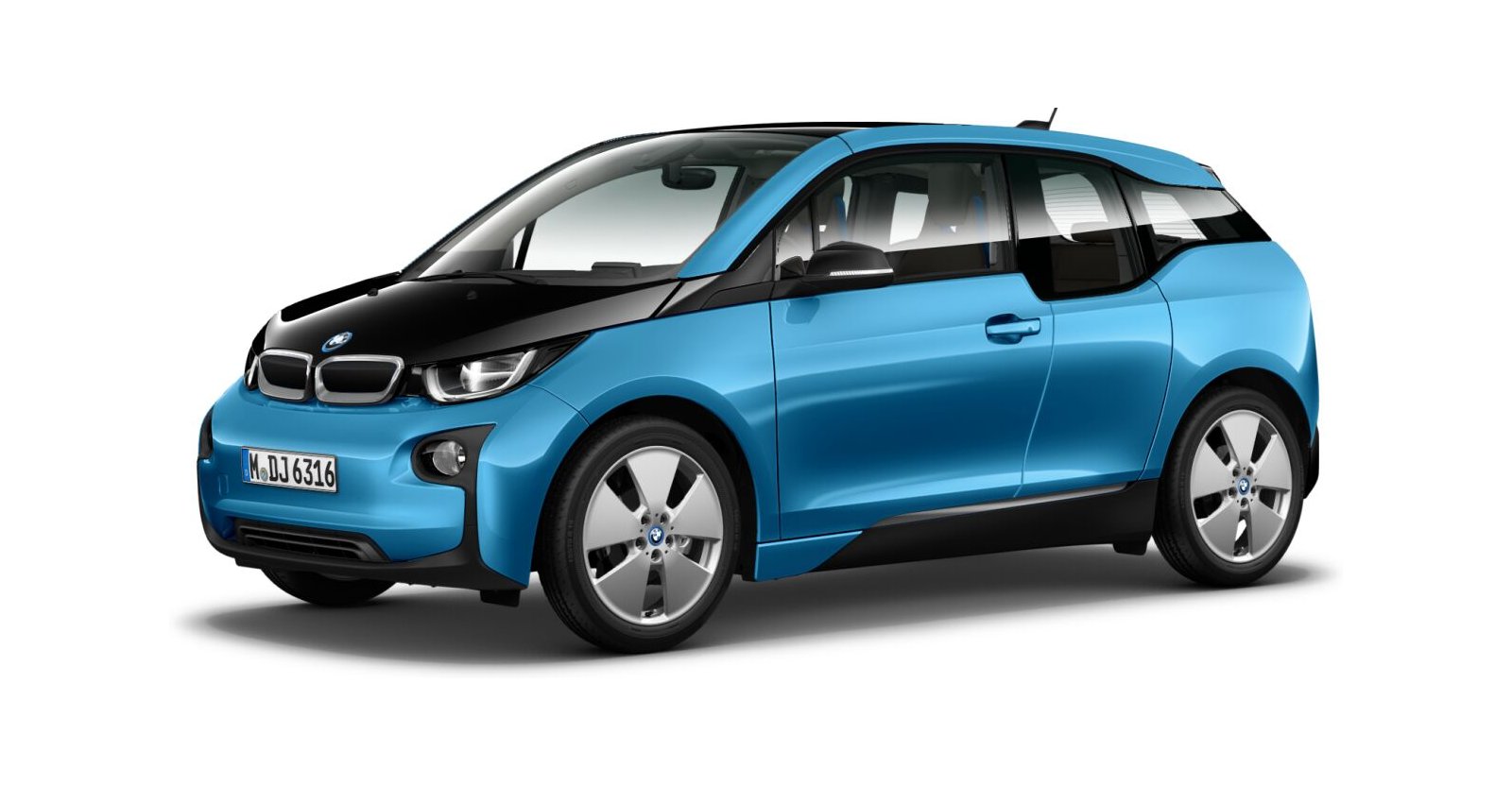 BMW i3 94Ah in Blau von vorne