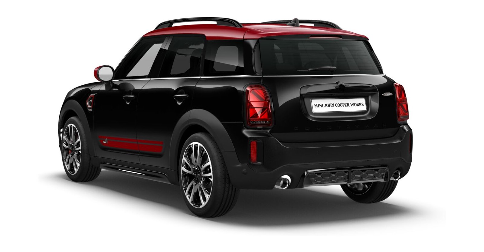 MINI MINI Countryman in Schwarz von hinten MINI MINI Countryman in Schwarz von hinten