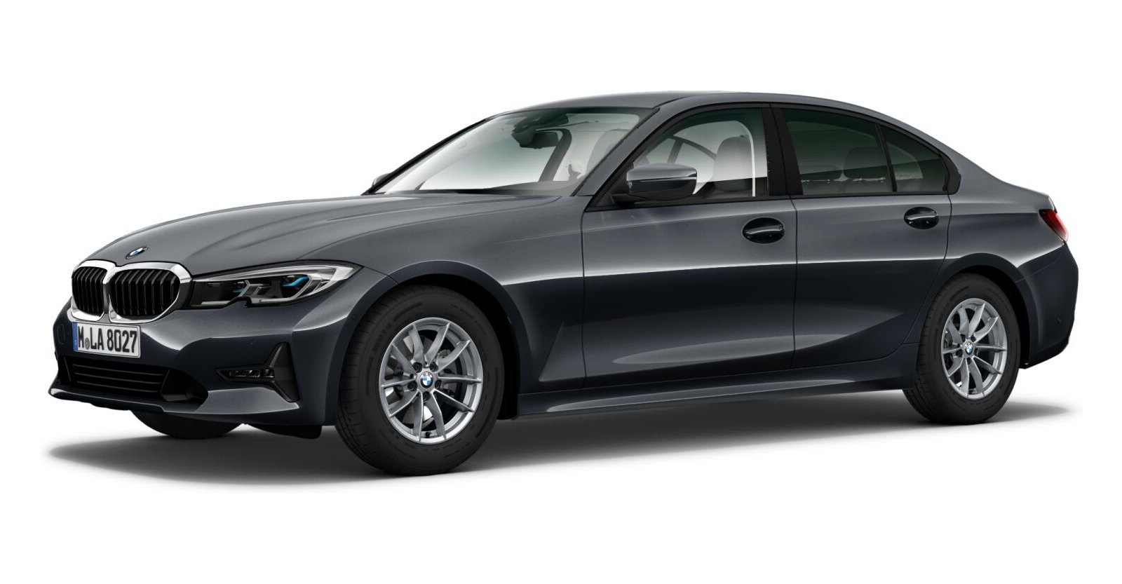 BMW 320d Limousine in Grau von vorne BMW 320d Limousine in Grau von vorne
